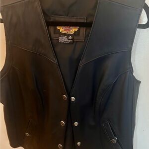 Harley-Davidson Black Leather Motorcycle Vest
NWOT